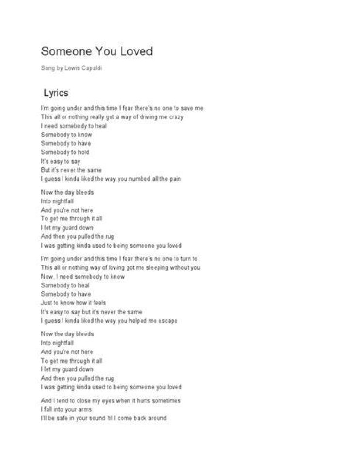 Lyrics to be loved