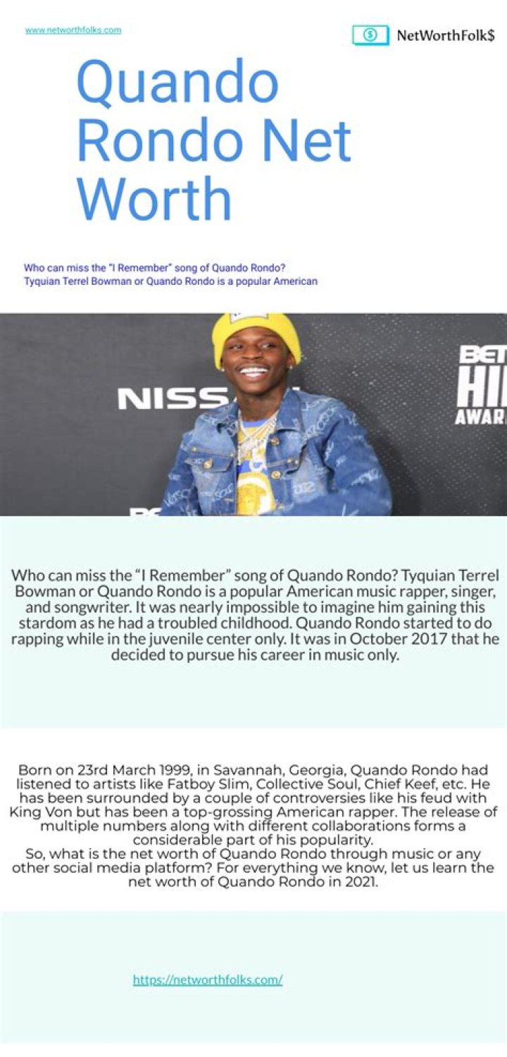 Quando Rondo Net Worth & Earnings (2024)