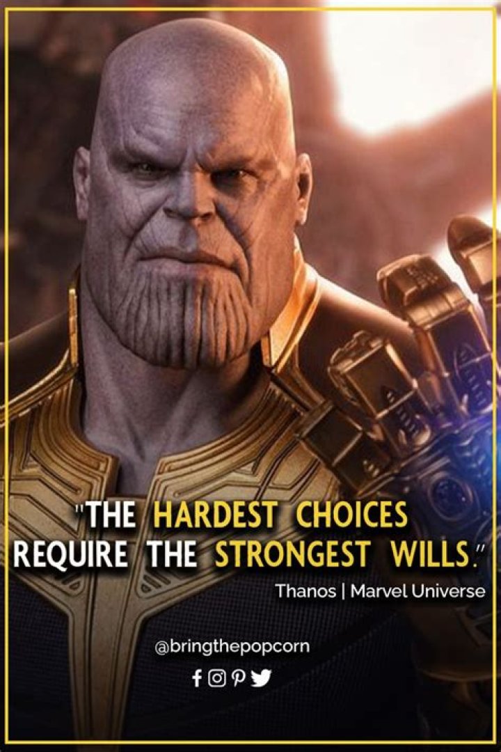 Unveiling Thanos' Hardest Choices Quotes: Wisdom From The Mad Titan